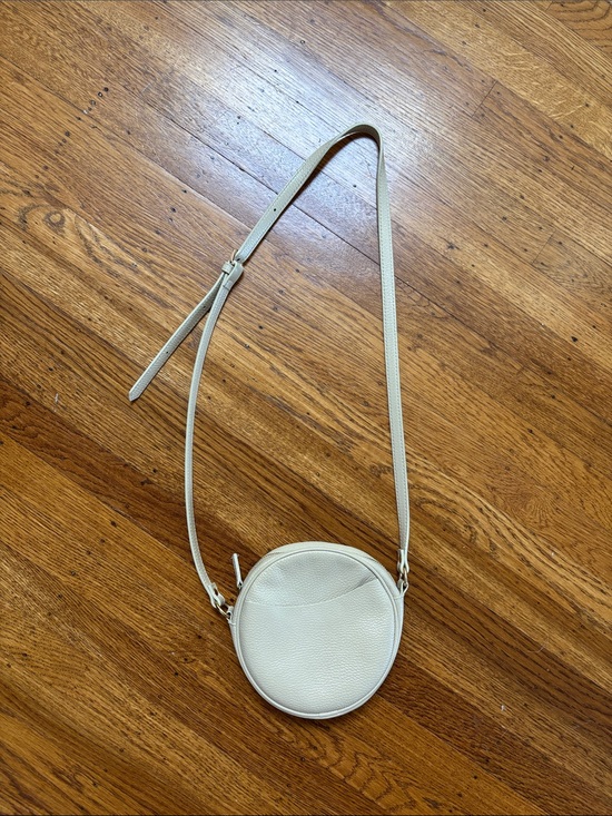 Quince Handbags - Quince Italian Leather Circle Crossbody Bag in Stone